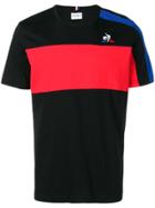 Le Coq Sportif Contrast Stripe T-shirt - Black