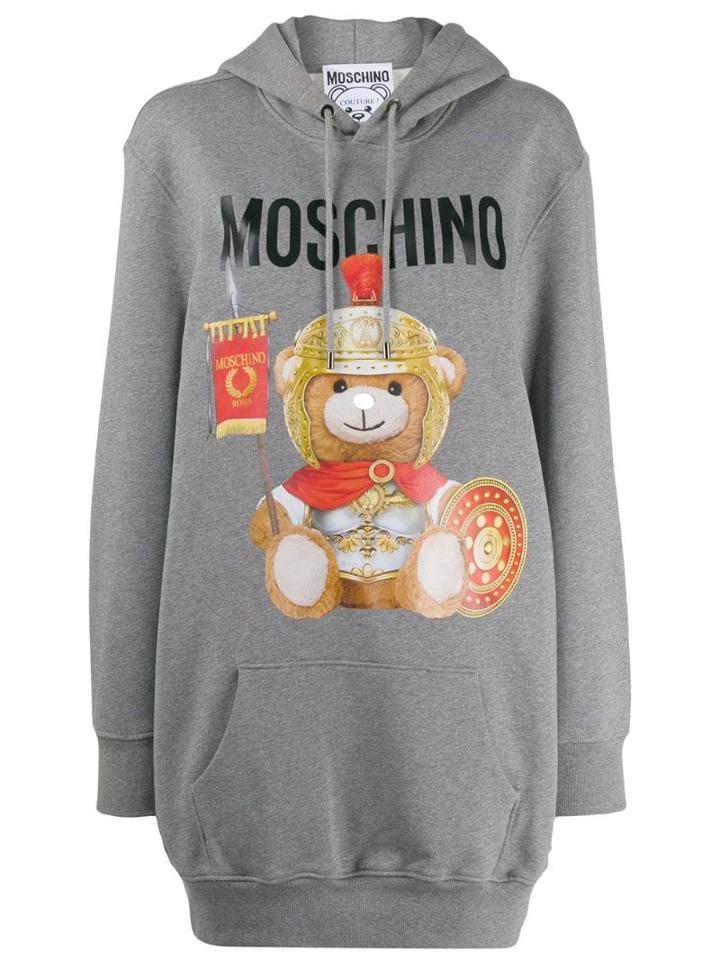 Moschino Teddy Bear Hoodie Dress - Grey