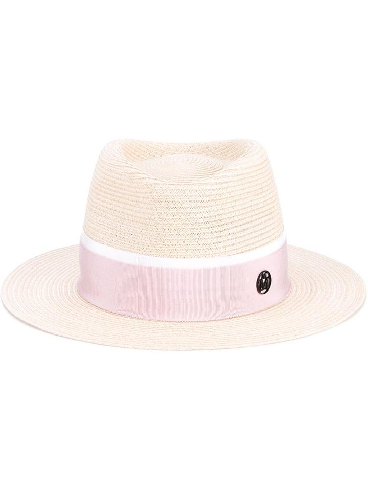 Maison Michel Andre Straw Hat, Women's, Size: Small, Nude/neutrals, Straw