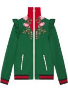 Gucci Embroidered Technical Jersey Jacket - Green