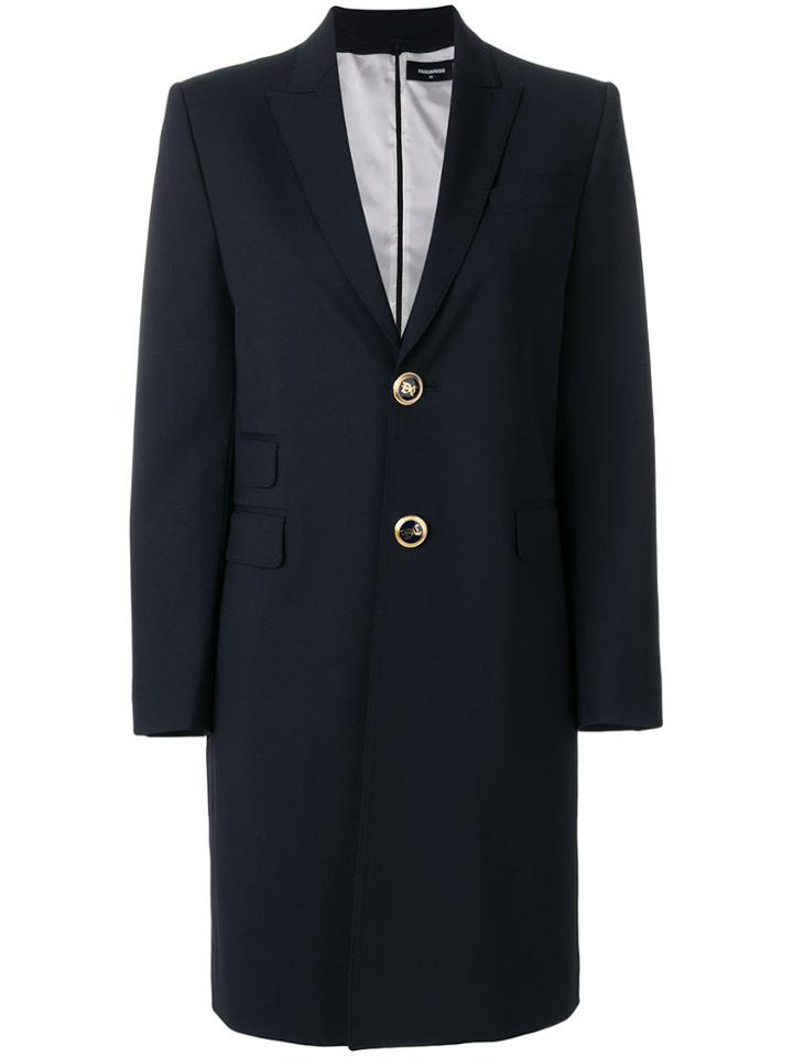 Dsquared2 Tailored Stretch Coat And Dress Set - Blue