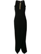 Balmain Jewel Embellished Evening Gown - Black