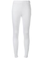 Ermanno Scervino - Skinny Trousers - Women - Cotton/spandex/elastane/polyester - 40, White, Cotton/spandex/elastane/polyester