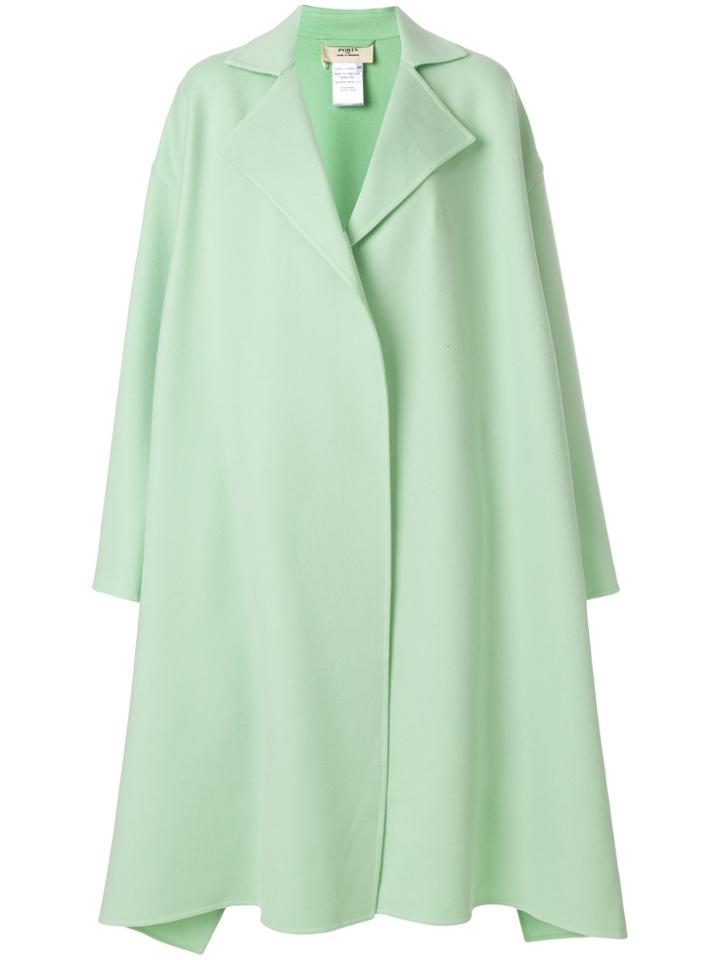 Ports 1961 Oversized Knee Length Coat - Green