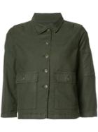 The Great Three-quarters Sleeve Jacket, Women's, Size: 2, Green, Cotton/linen/flax/tencel/polyurethane
