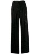 Victoria Victoria Beckham Animal Jacquard Trousers - Black