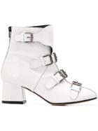 Marc Ellis Buckled Ankle Boots - White