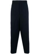 Jil Sander High Waist Drop Crotch Trousers - Blue