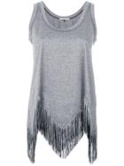 Marco De Vincenzo Fringe Sleeveless Top - Grey