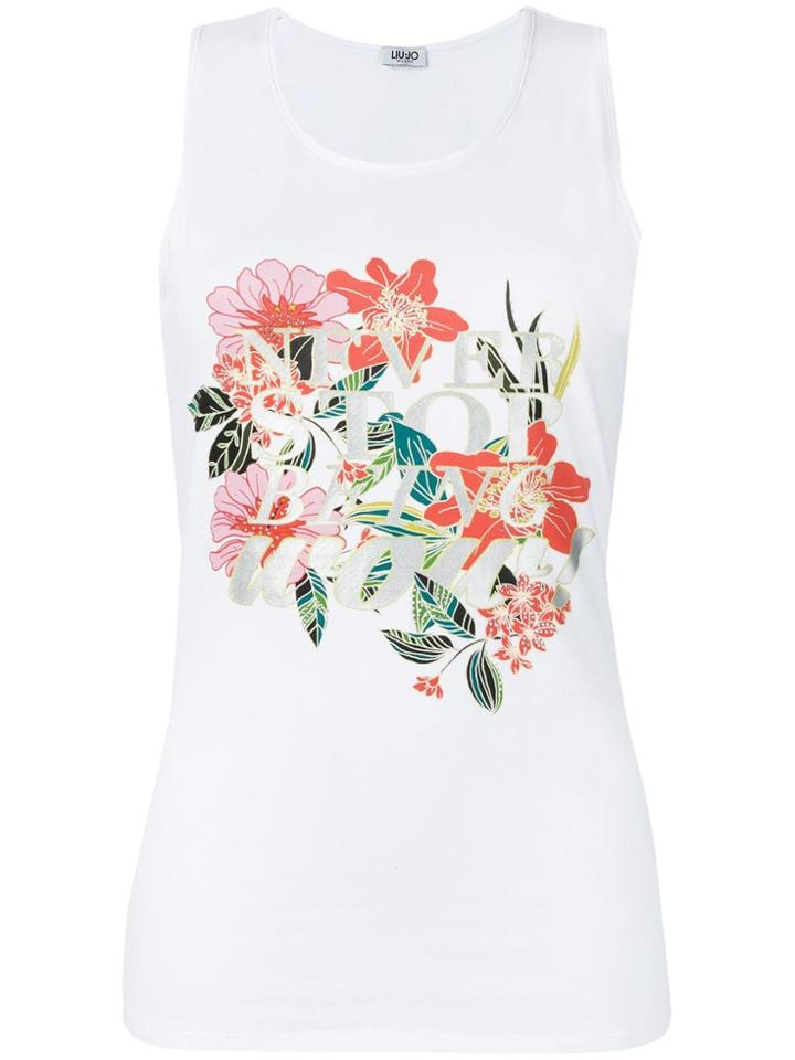 Liu Jo Floral Print Tank Top - White