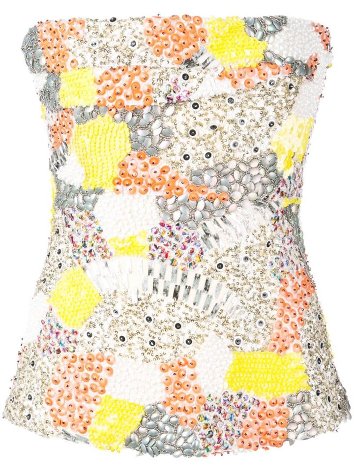 Rubin Singer Embroidered Corset Top - Multicolour