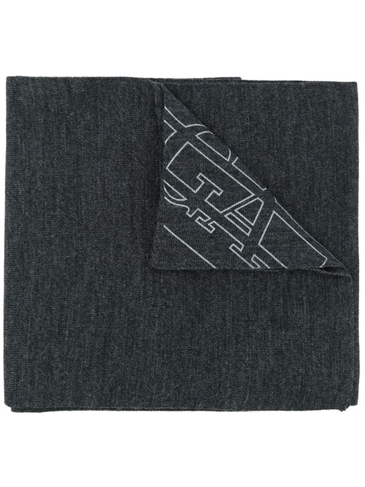 Ea7 Emporio Armani Plain Scarf - Grey