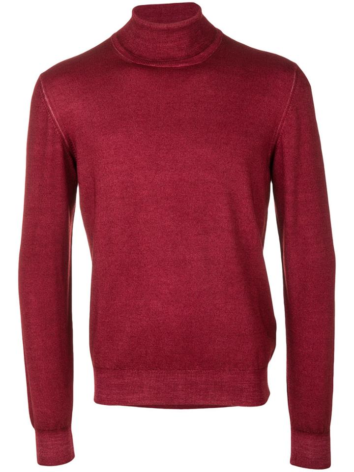 La Fileria For D'aniello Roll Neck Long Sleeved Sweatshirt - Red