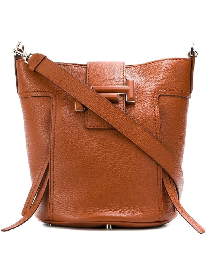 Tod's Double T Bucket Bag - Brown