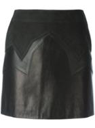 Neil Barrett Mini Skirt, Women's, Size: Small, Black, Polyester/polyurethane/cupro/lamb Skin