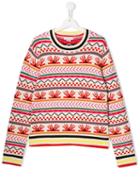 Stella Mccartney Kids Teen Pattern Knit Jumper - White