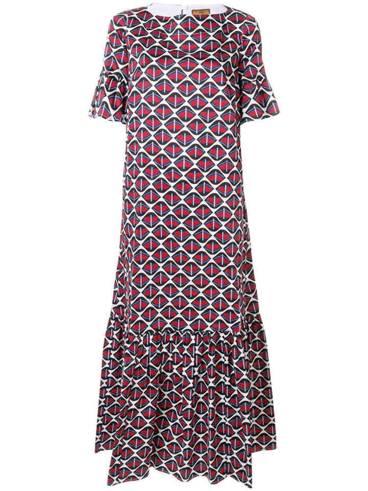 Fay Novelty Print Flared Dress - Multicolour