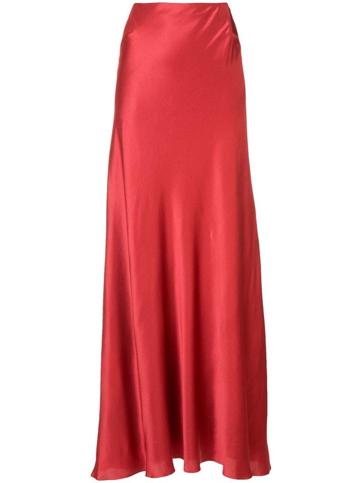 Alberta Ferretti Long A-line Skirt - Red