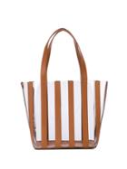 Loeffler Randall Marlena Transparent Stripe Tote - Brown