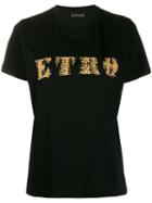 Etro Logo Print T-shirt - Black
