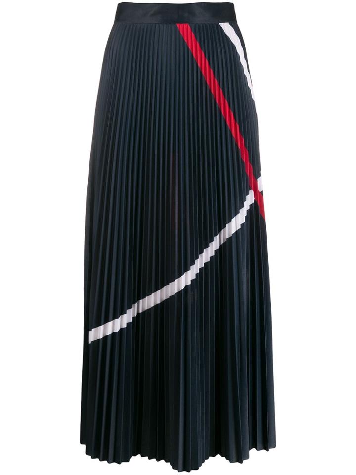 Pringle Of Scotland Graphic Print Sunray Skirt - Black
