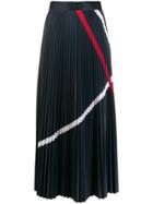 Pringle Of Scotland Graphic Print Sunray Skirt - Black