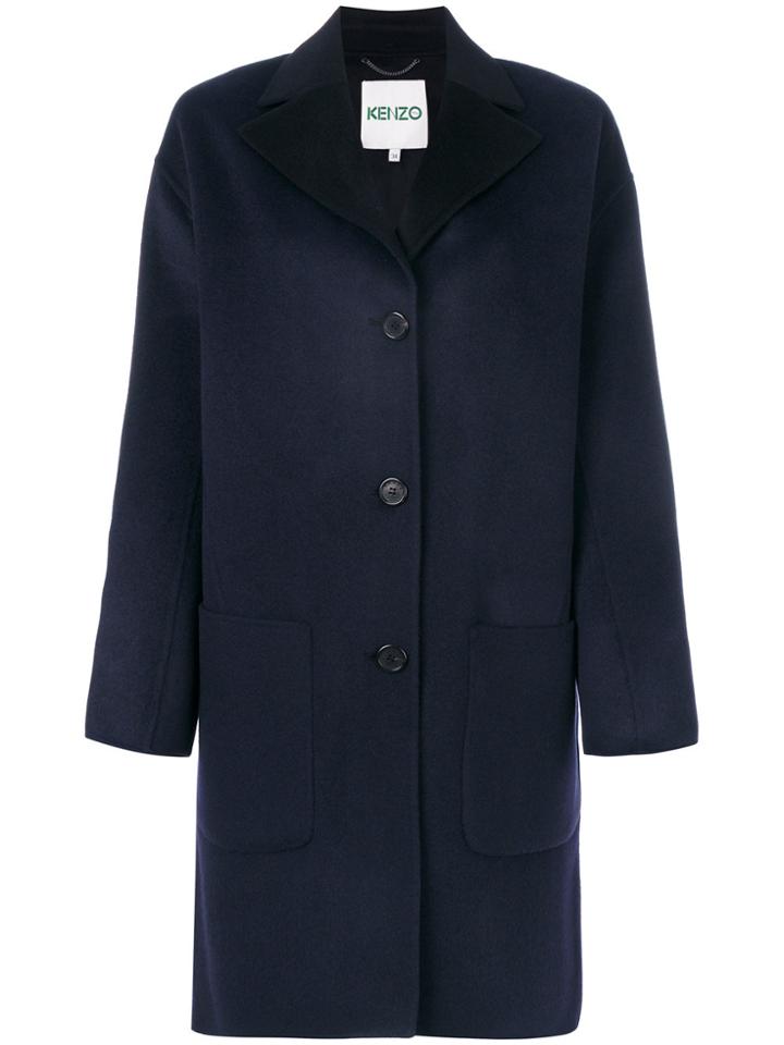 Kenzo Oversized Coat - Blue