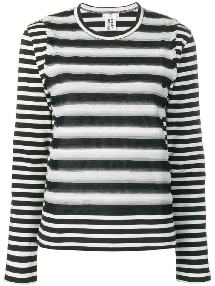 Comme Des Garçons Noir Kei Ninomiya Striped Knitted Top - Black