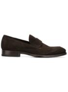 Henderson Baracco Classic Penny Loafers, Men's, Size: 40, Brown, Leather/suede