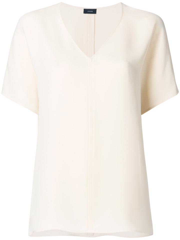 Joseph V-neck Top - Nude & Neutrals