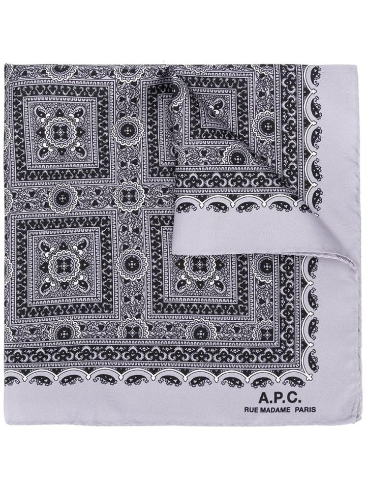 A.p.c. Printed Neck Scarf - Purple