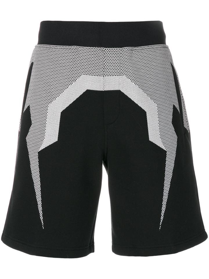 Comme Des Garçons Shirt Striped Shorts - Blue