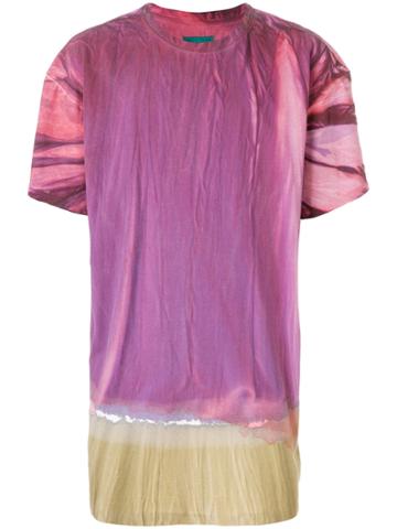 Paura Ombré-print Oversized T-shirt - Pink & Purple