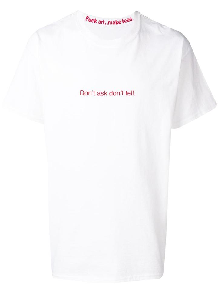 F.a.m.t. Slogan Print T-shirt - White