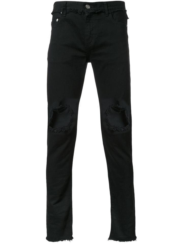 Christian Dada Ripped Skinny Jeans, Men's, Size: 46, Cotton/polyurethane