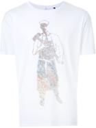Aganovich Printed T-shirt, Men's, Size: Xl, White, Cotton