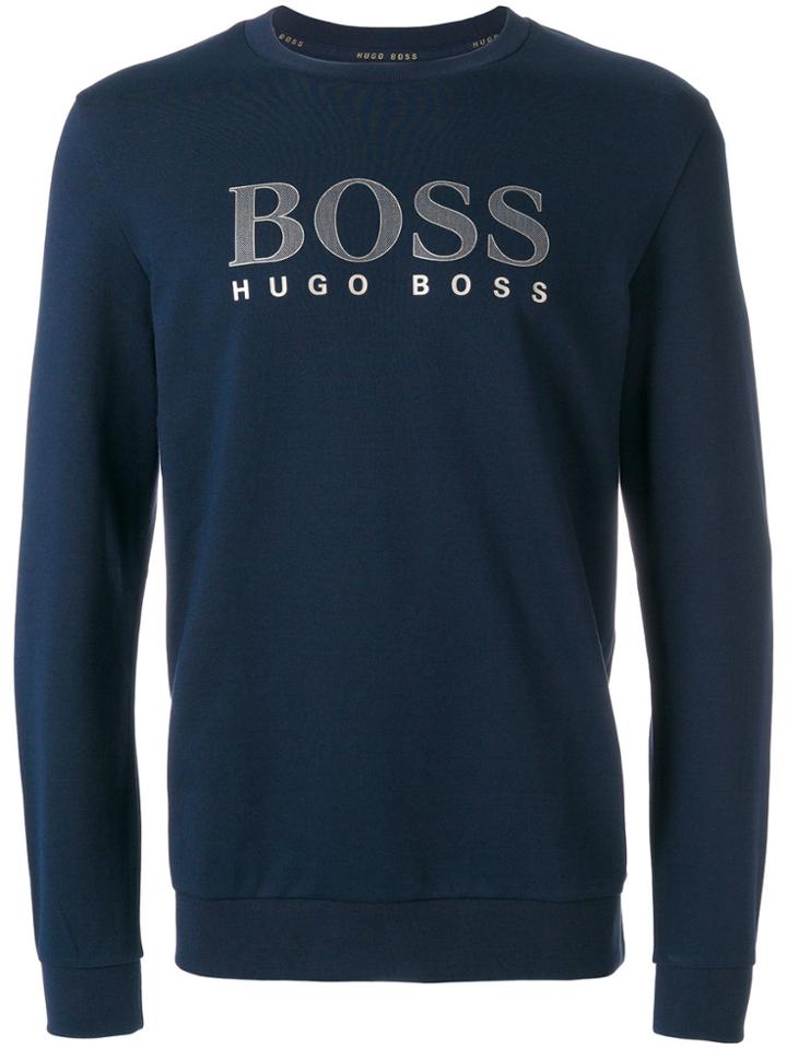 Boss Hugo Boss Logo Print Sweatshirt - Blue