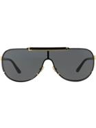 Versace Eyewear Cornici Aviator Sunglasses - Black