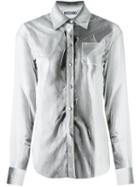 Moschino Trompe-l'ail Shirt, Women's, Size: 42, White, Silk