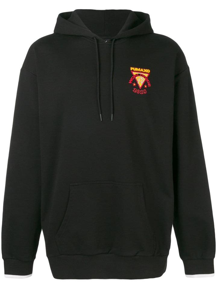 Puma X Xo Logo Printed Hoodie - Black