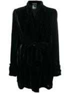 Ann Demeulemeester Belted Robe-style Coat - Black