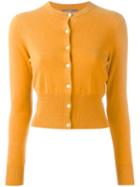 N.peal Cropped Cardigan, Women's, Size: Xs, Yellow/orange, Cashmere