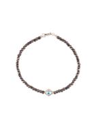 Luis Morais 14kt White Gold 'evil Eye' Enamel Lozenge Bracelet, Adult Unisex