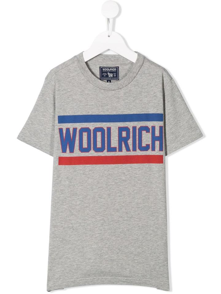 Woolrich Kids Logo T-shirt - Grey