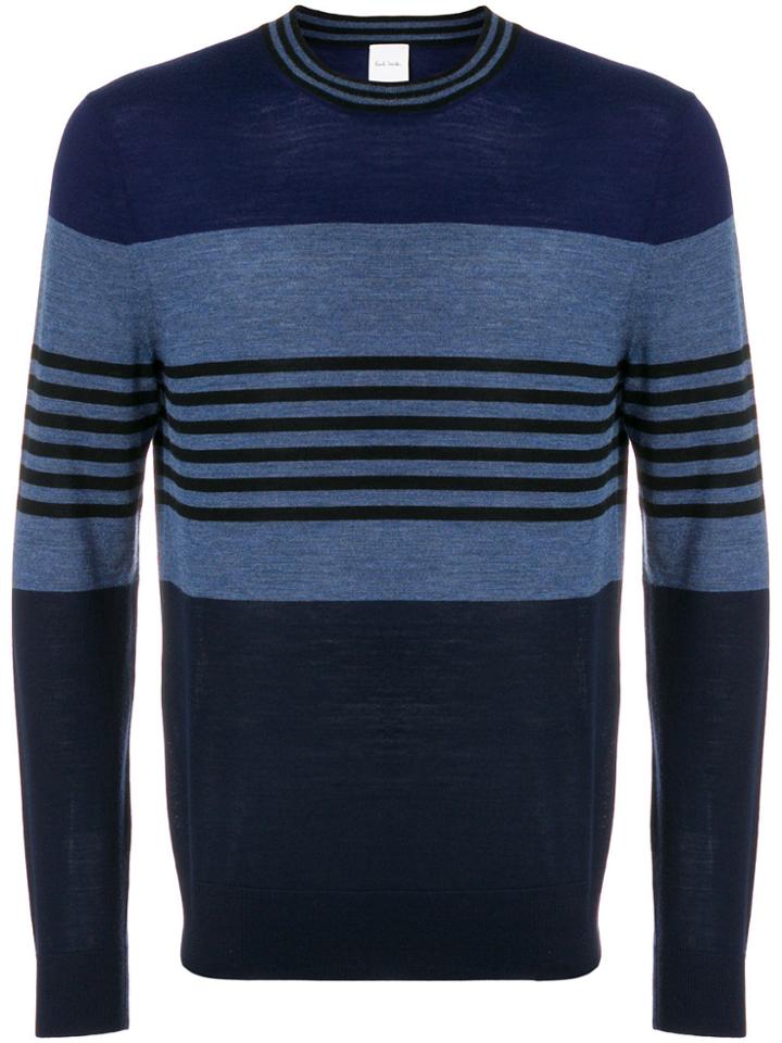 Ps By Paul Smith Slim Fit Striped Sweater - Blue