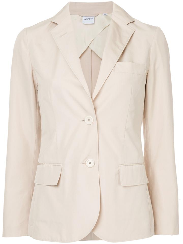 Aspesi Button Fastened Jacket - Nude & Neutrals