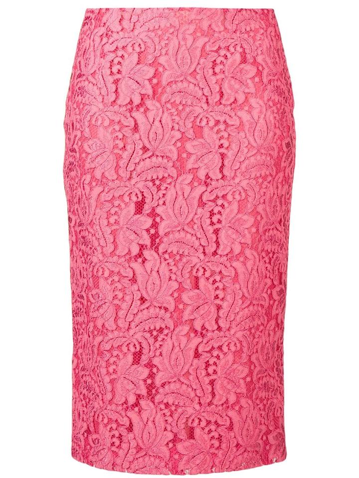 Brognano Embroidered Lace Skirt - Pink