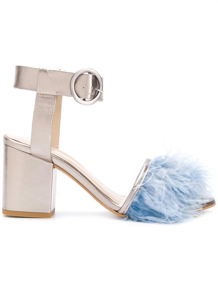 Maison Père Ankle Strap Sandals - Metallic