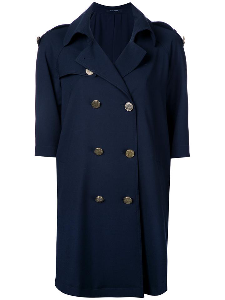 Tagliatore Soft Trench Coat - Blue