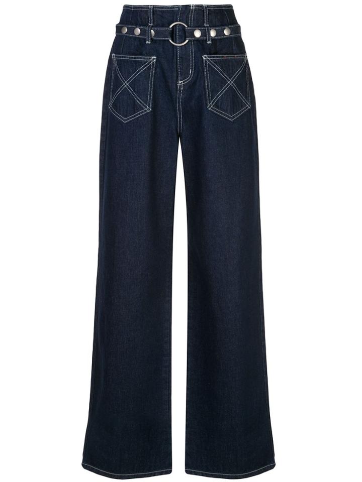 Opening Ceremony X Chloë Sevigny Patchwork Bell Bottoms - Blue